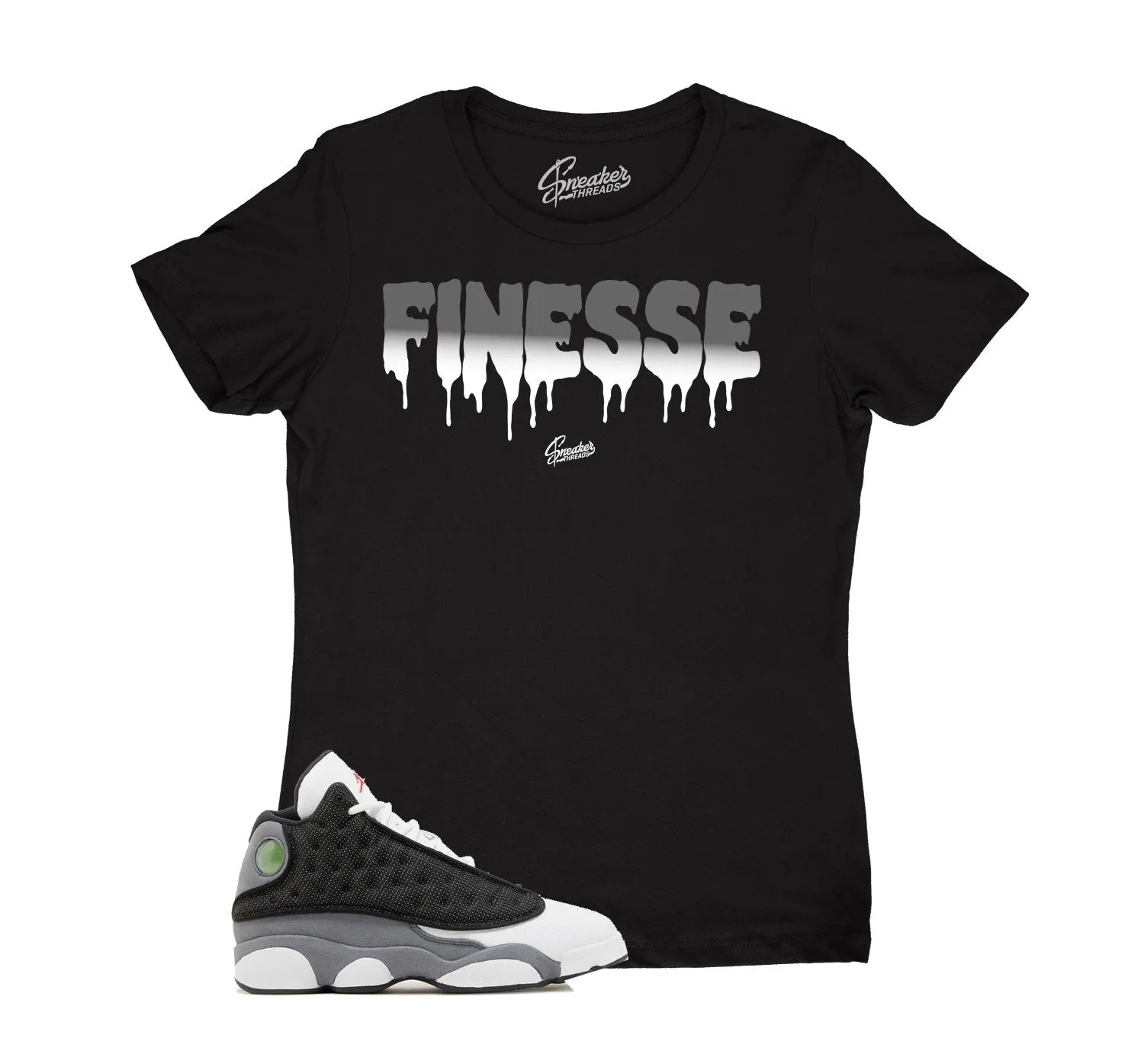 Womens Black Flint 13 Shirt - Finesse- Black all