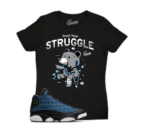 Womens Brave Blue 13 Shirt - Trust Struggle - Black