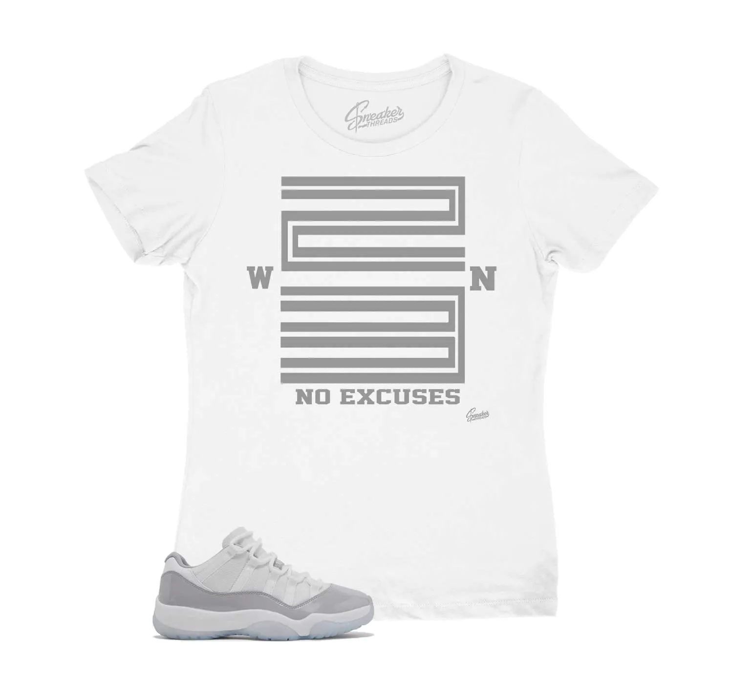 Womens Cement Grey 11 Shirt - Win 23 - White