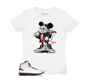 Womens Chicago 2 Shirt - Killa Mouse - White