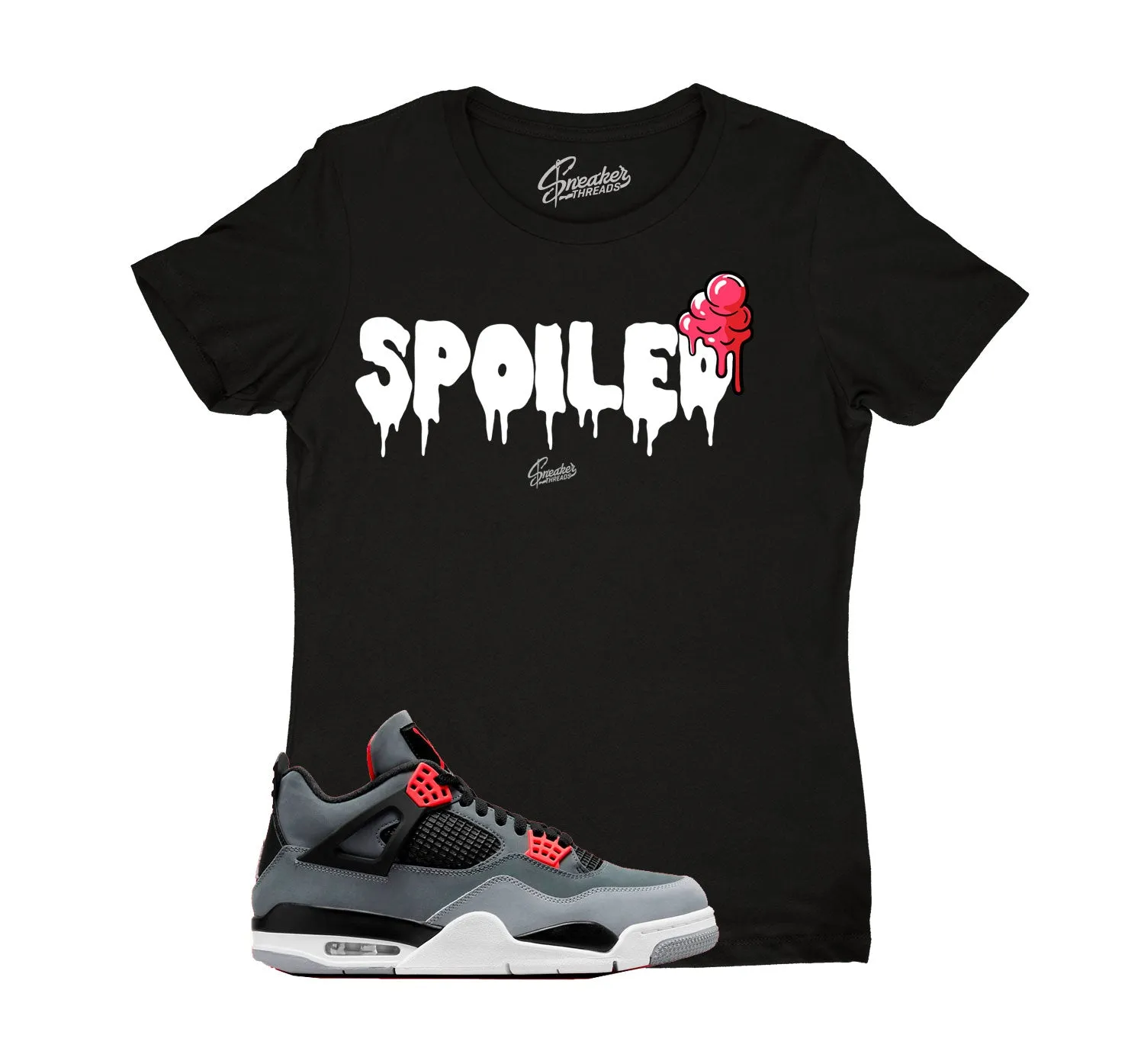 Womens Infrared 4 Shirt - Spoiled - Black