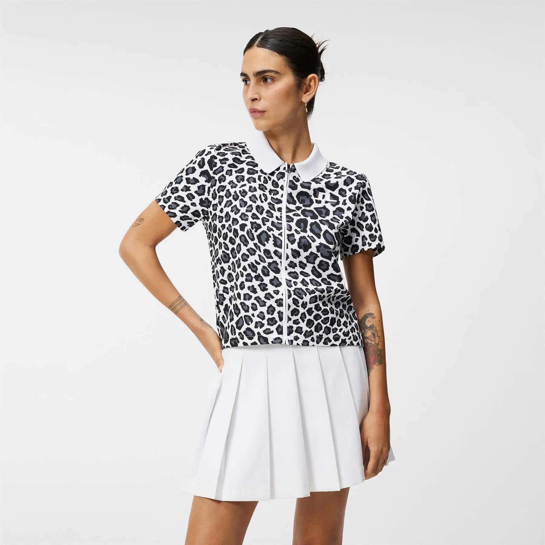 Womens Violette Printed Shirt BW Leopard - W23