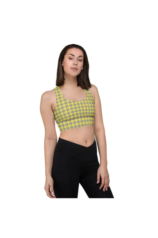 YG Houndstooth Longline sports bra