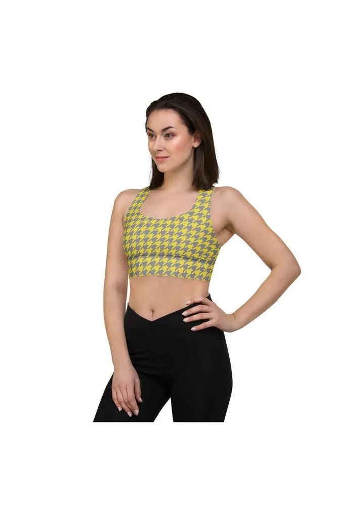 YG Houndstooth Longline sports bra